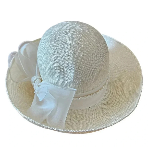 Georgette Vintage Women's Classy Hat  Cream. - Picture 1 of 13